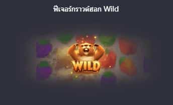 ฟีเจอร์กราวด์ฮอก Wild สล็อตการเก็บเกี่ยวกราวด์ฮอก (Groundhog Harvest) - PG Slot