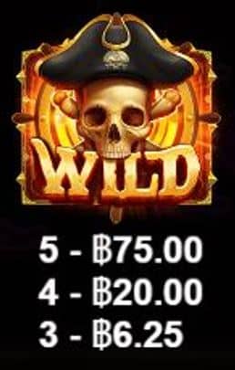 สัญลักษณ์ WILD เกมสล็อต Pirate Golden Age – Pragmatic Play